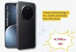 Media Galaxy Telefon HONOR Magic 7 Pro, 512GB, 12GB RAM, Dual SIM, Black Ofertă