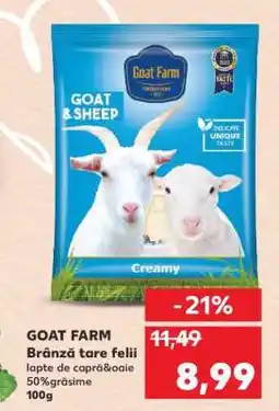 Kaufland GOAT FARM Brânză tare felii Ofertă