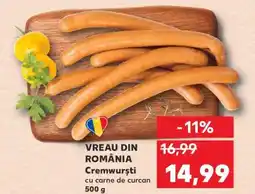 Kaufland Cremwurști cu carne de curcan Ofertă