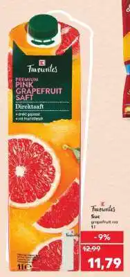 Kaufland Favourites Premium Pink Grapefruit Saft Ofertă
