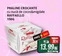 Diana Supermarket PRALINE CROCANTE cu nucă de cocos&migdale RAFFAELLO 150G Ofertă