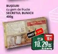 Diana Supermarket BUȘEURI cu gem de fructe SECRETUL BUNICII Ofertă