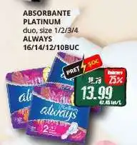 Diana Supermarket ABSORBANTE PLATINUM Ofertă