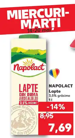 Kaufland NAPOLACT Lapte Ofertă