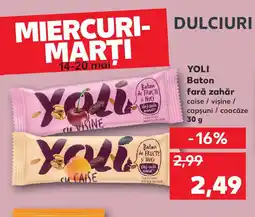 Kaufland YOLI Baton fară zahăr Ofertă