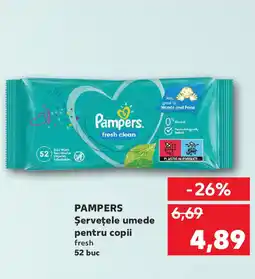 Kaufland PAMPERS Şerveţele umede pentru copii Ofertă