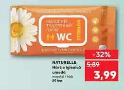 Kaufland NATURELLE Hârtie igienică umedă Ofertă