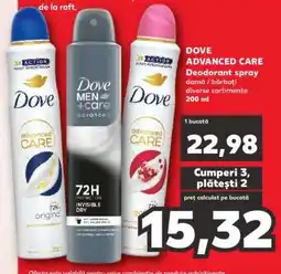 Kaufland DOVE ADVANCED CARE Deodorant spray Ofertă