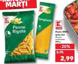 Kaufland Paste 100% grâu dur Ofertă