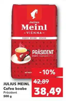 Kaufland JULIUS MEINL Cafea boabe Präsident Ofertă