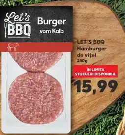 Kaufland Let's BBQ Hamburger de viţel 250g Ofertă