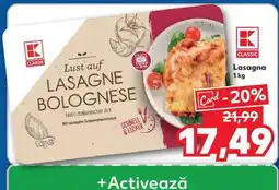 Kaufland Lasagna Bolognese Ofertă
