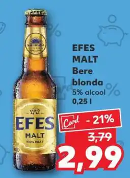 Kaufland EFES MALT Bere blondă Ofertă