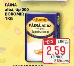 Diana Supermarket FĂINĂ albă, tip 000 BOROMIR 1KG Ofertă