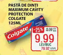 Diana Supermarket PASTĂ DE DINȚI MAXIMUM CAVITY PROTECTION COLGATE 125ML Ofertă