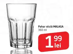 Supeco Pahar sticlă MALAGA Ofertă