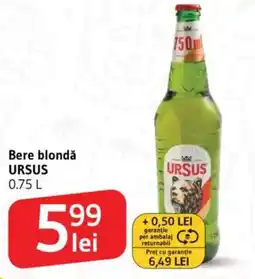 Supeco Bere blondǎ URSUS Ofertă