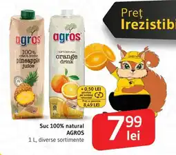 Supeco Suc 100% natural AGROS Ofertă