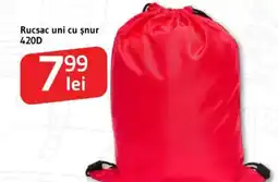 Supeco Rucsac uni cu şnur 420D Ofertă