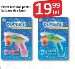 Pistol luminos pentru baloane de săpun