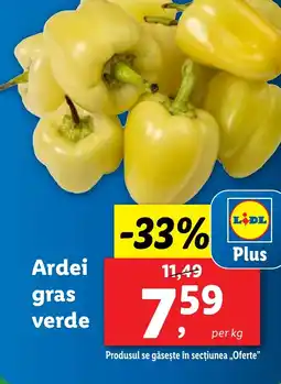Lidl Ardei gras verde Ofertă