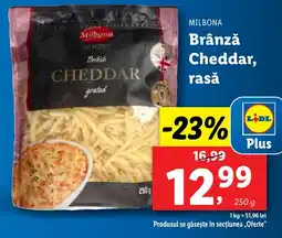 Lidl MILBONA Brânză Cheddar, rasǎ Ofertă