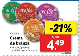 Lidl MILBONA Cremă de brânză Ofertă