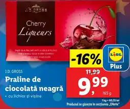 Lidl J.D. GROSS Praline de ciocolată neagră Ofertă