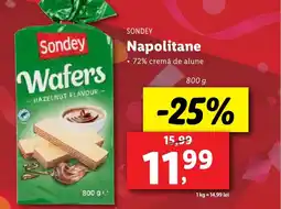 Lidl SONDEY Napolitane Ofertă