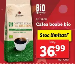 Lidl BELLAROM Cafea boabe bio Ofertă