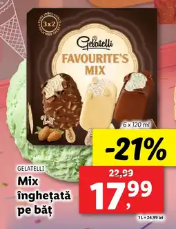 Lidl GELATELLI Mix Inghetata pe băţ Ofertă