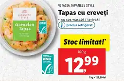 Lidl VITASIA JAPANESE STYLE Tapas cu creveţi Ofertă