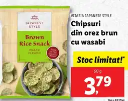 Lidl VITASIA JAPANESE STYLE Chipsuri din orez brun cu wasabi Ofertă