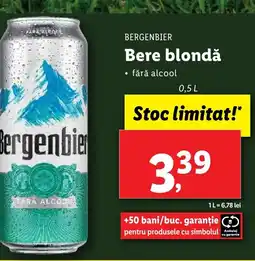 Lidl BERGENBIER Bere blondă Ofertă
