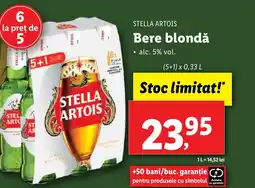 Lidl STELLA ARTOIS Bere blondǎ Ofertă