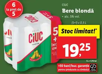 Lidl CIUC Bere blondă Ofertă