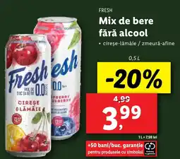 Lidl FRESH Mix de bere fără alcool Ofertă