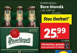 Lidl PILSNER URQUELL Bere blondǎ Ofertă