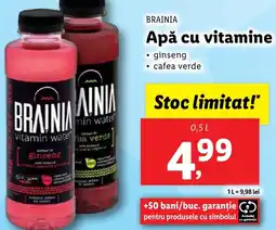 Lidl BRAINIA Apă cu vitamine Ofertă