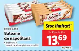 Lidl KINDER BUENO Batoane de napolitană Ofertă