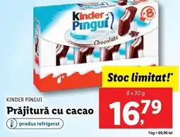 Lidl KINDER PINGUI Prăjitură cu cacao Ofertă
