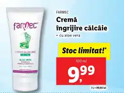 Lidl FARMEC Cremă îngrijire călcâie Ofertă