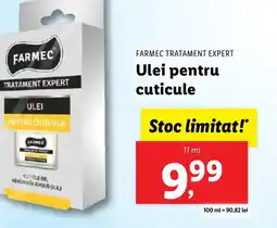 Lidl FARMEC TRATAMENT EXPERT Ulei pentru cuticule Ofertă