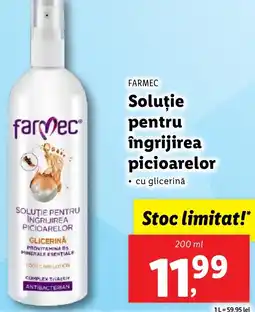 Lidl FARMEC Soluţie pentru îngrijirea picioarelor Ofertă