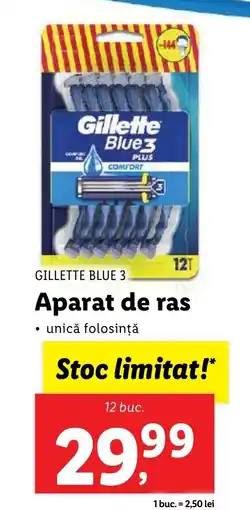 Lidl GILLETTE BLUE 3 Aparat de ras Ofertă