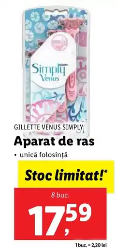 Lidl GILLETTE VENUS SIMPLY Aparat de ras Ofertă