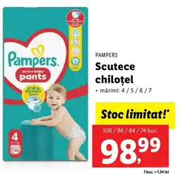 Lidl PAMPERS Scutece chiloţel Ofertă