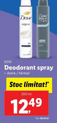 Lidl DOVE Deodorant spray Ofertă