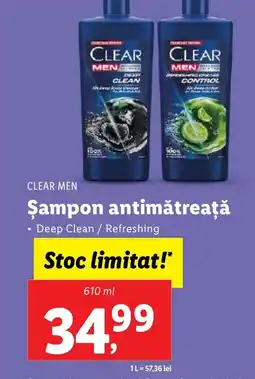 Lidl CLEAR MEN Șampon antimǎtreață Ofertă