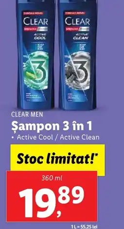Lidl CLEAR MEN Șampon 3 în 1 Ofertă